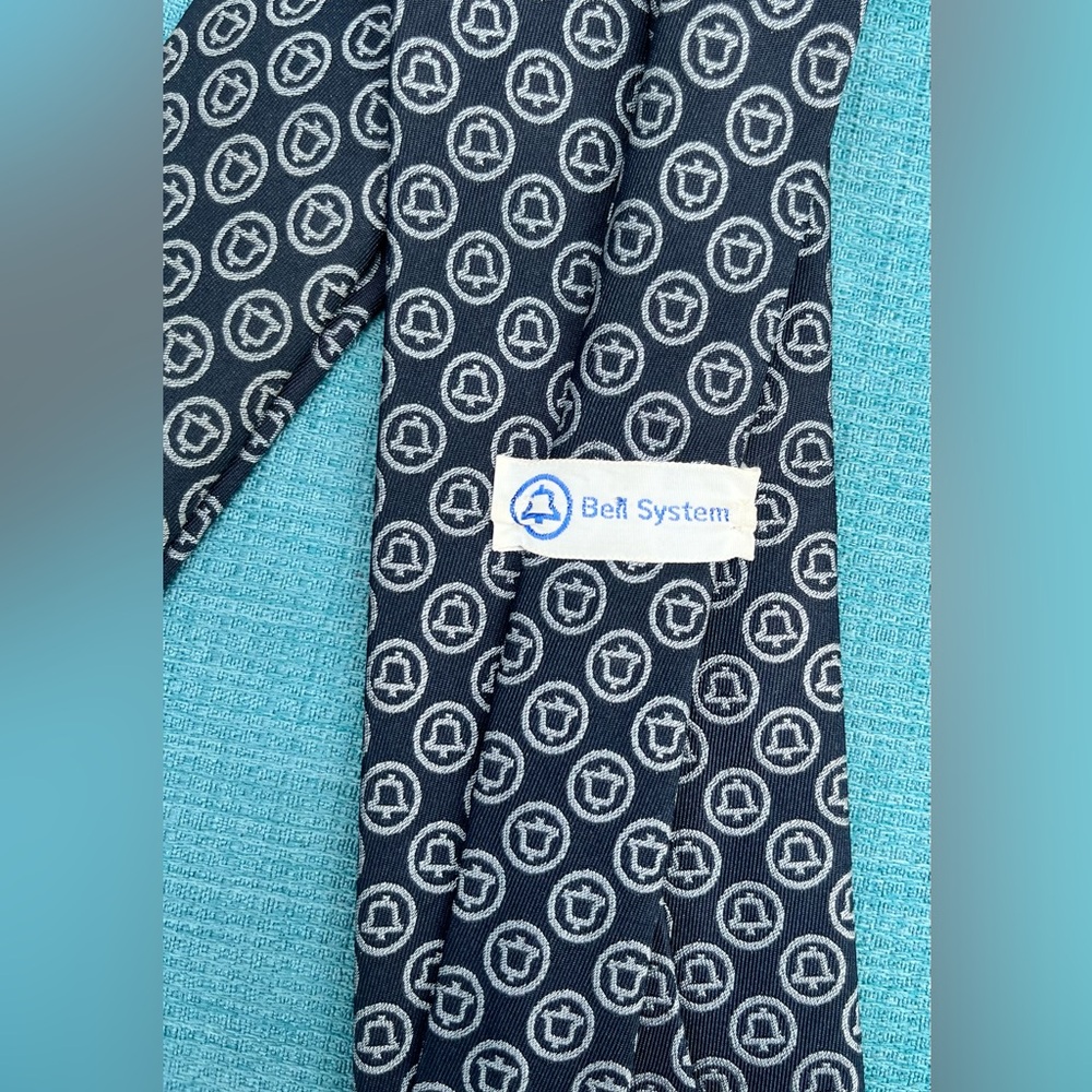Vintage Bell System Mens Silk Neck Tie